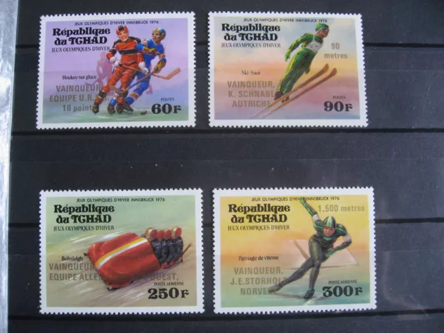 Tschad: Michel-Nr. 731 bis 734 ** postfrisch (mit Goldaufdruck), Olympia 1976