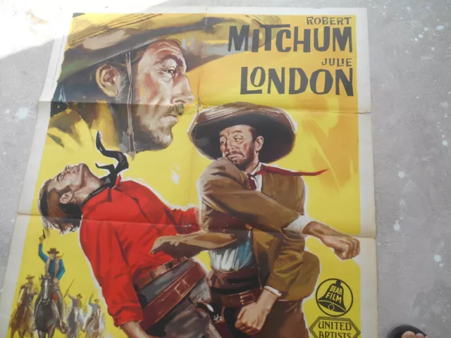Rare Original Film Poster. The Wonderful Country. Robert  Mitchum. Julie London.