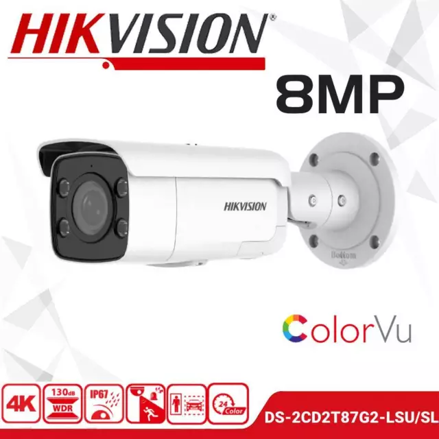 Hikvision 2.8mm 8MP (4K) IR Kugel Sicherheitskamera im Freien POE IP67 H.265+