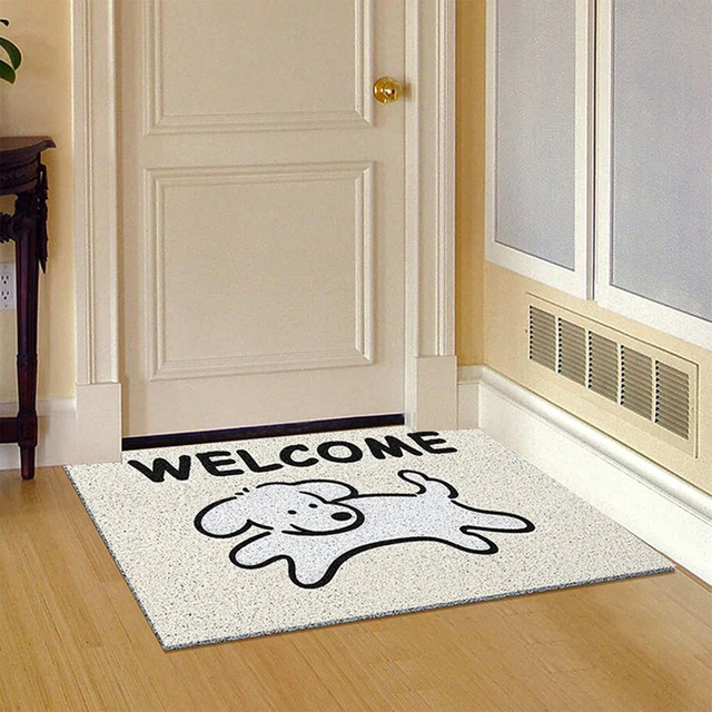 (Beige 40 X 60cm)Door Mat Entrance Door Rug Welcome Cute Home Decoration