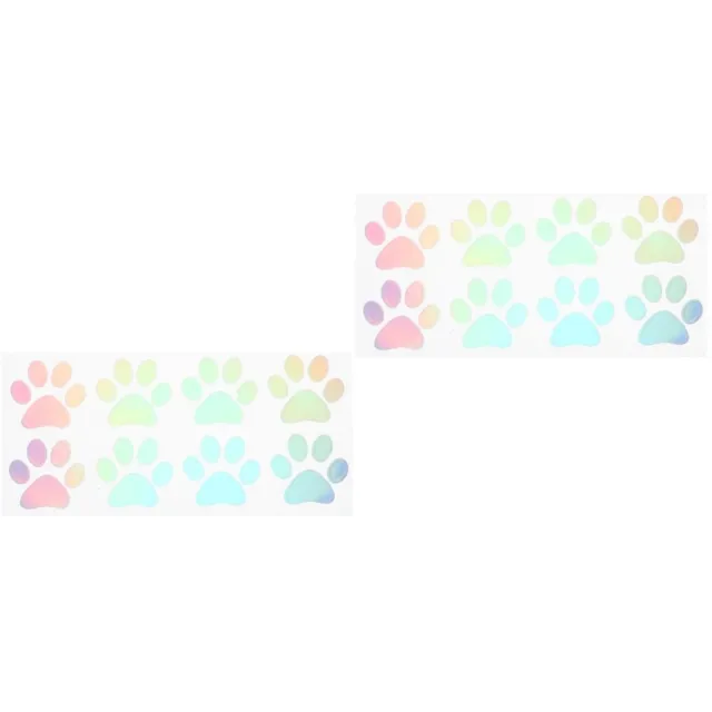 2 Pieces Meat Pad Reflective Sticker Dog Paw Body Reflective Stickers Child