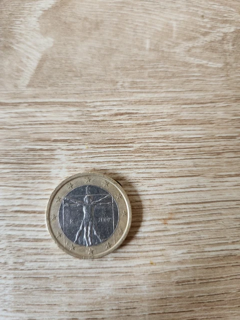 PIÈCE 1 EURO 2002 L'homme de Vitruve EUR 350,00 - FR