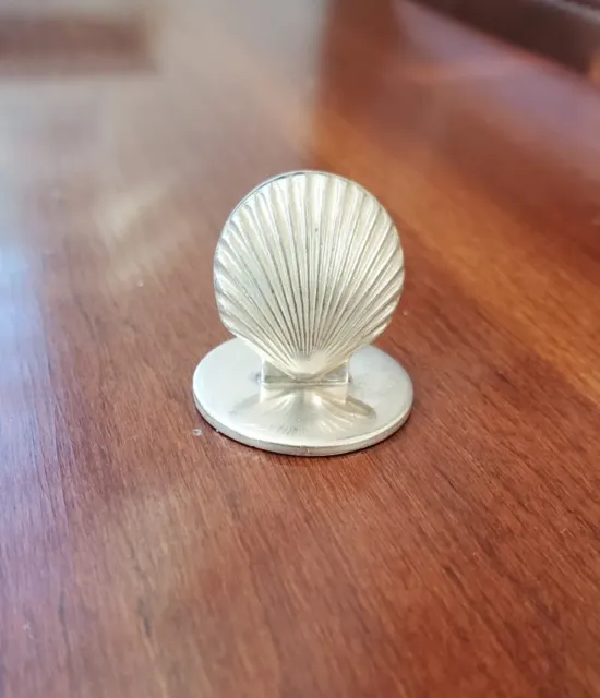 Tiffany & Co Sterling Silver Clam Scallop Shell Name Place Card Menu Holder (s)