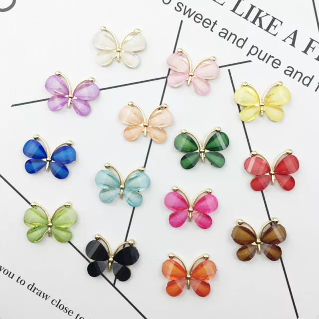 10pcs/set resin Crafts Butterfly flatback Scrapbooking for phone wedding Decor