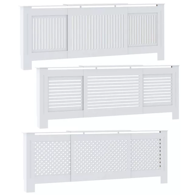 Extendable Radiator Cover Cabinet MDF Home Office Safety Guard Furniture White