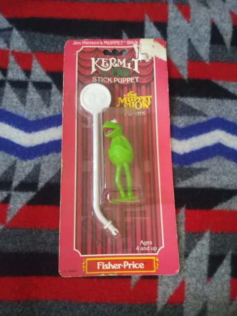 Vtg The Muppet Show Kermit the Frog Stick Puppet 1979 Fisher Price Jim Henson