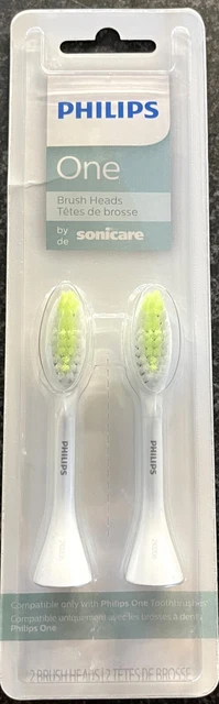 Cabezal de cepillo de dientes eléctrico de repuesto Philips One by Sonicare - 2 piezas BH1022/03