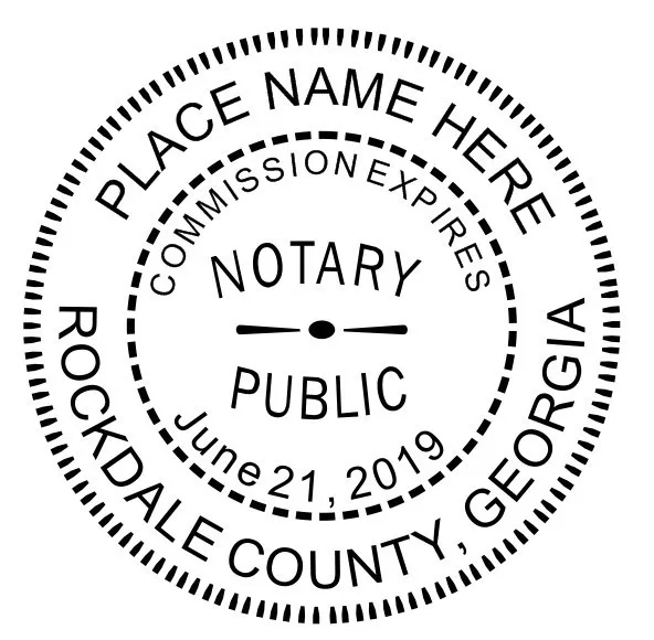 State of Georgia | Custom Round Self-Inking Notary Public Stamp Ideal 400R
