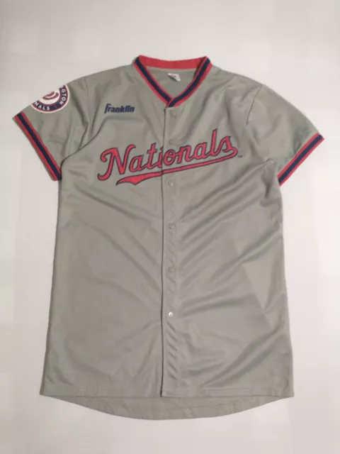 Washington Nationals Herren Franklin MLB Baseball Team Trikot graues Shirt klein