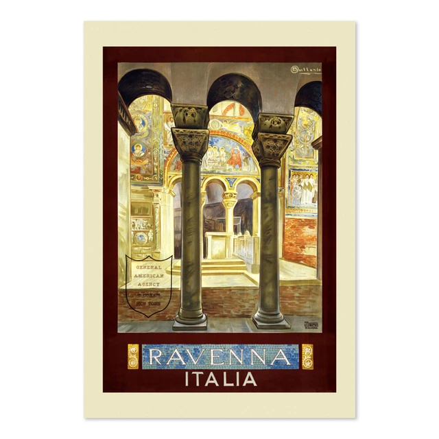 Ravenna Italy 1920s Classic Italian Vintage Style Travel Poster - Classic Art