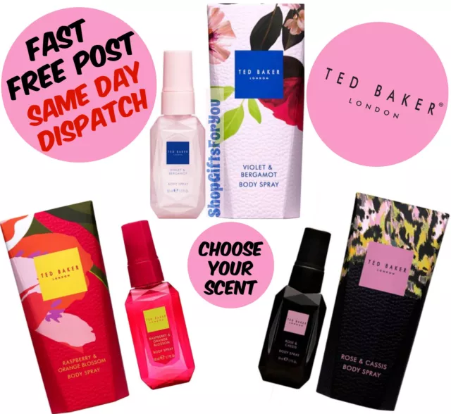 Ted Baker Body Spray in Gift Box 50ml Girls Ladies Christmas Stocking Fillers