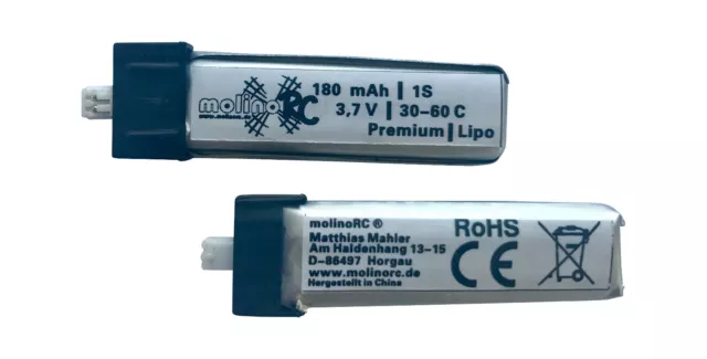 6x molinoRC *BRD* 180mah 1S 30-60C Lipo Akku 3,7V -> 13% + zu Turnigy 160mah TOP 2