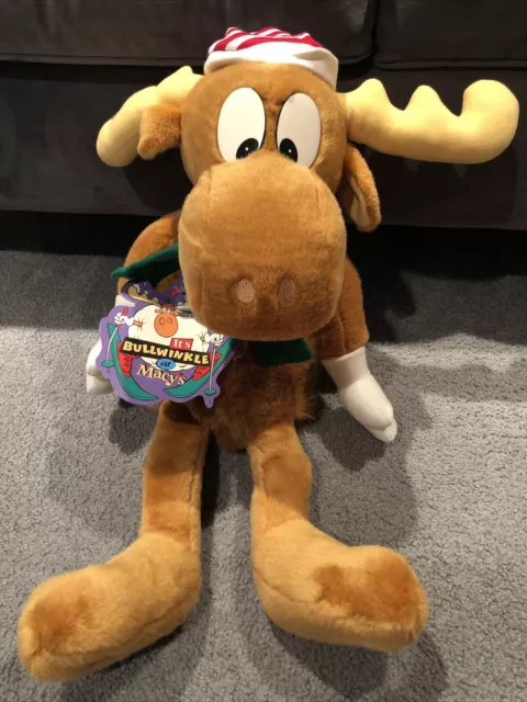 It's Bullwinkle At Macy's Moose Stuffed Animal Plush 1996 Vintage 23" Brand New