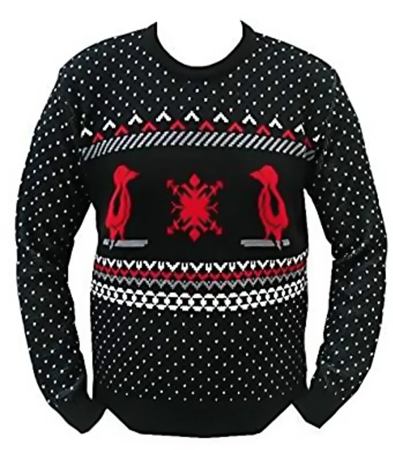 Spesso Maglia Uomo Donna Uccello Pinguino Natale Felpa Rétro Partridge