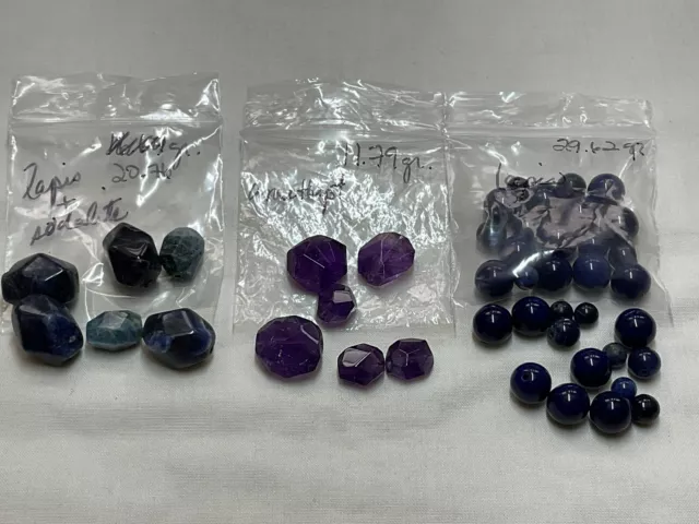 Jewellery Great Job Lot Mixed Gemstone Loose Beads! Bagged, Weighed, Mix Colours