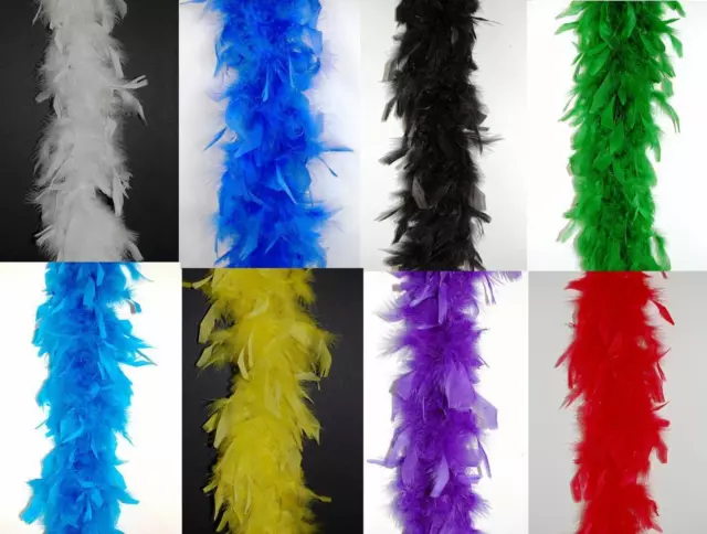 CHANDELLE FEATHER BOA Top Quality 65 Gram 72"  MANY COLORS (Halloween/Costume)