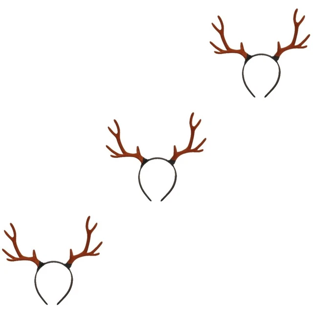 3 piezas diadema de vacaciones reno Navidad astas cinta para el cabello
