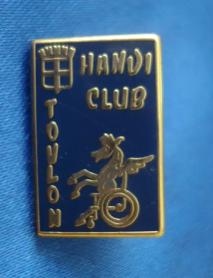 PINS RARE VINTAGE SPORT ASSOCIATION HANDI CLUB TOULON HANDICAP BASKET BALL wxc h