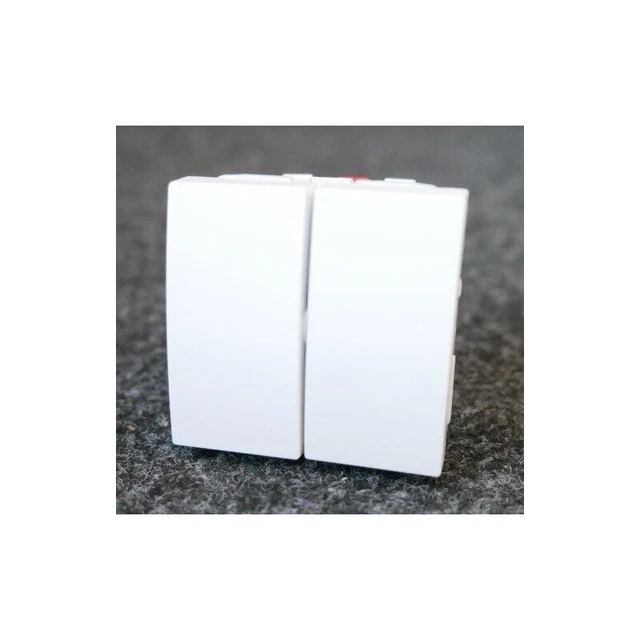 078722L Plaque De Finition Mosaic Pour 2 Modules Blanc Antimicrobien - Professionnel