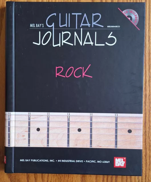 Libro de instrucciones de rock y CD de edición de Mel Bay's Guitar Journals