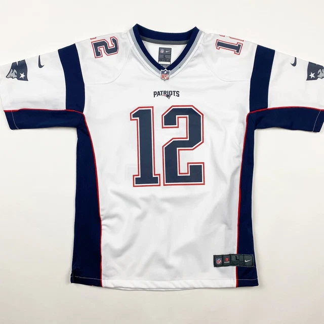 Tom Brady New England Patriots Jersey Boys Large 14-16 Nike On Field