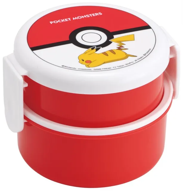 Skater Lunch Box Pokemon Ball 500ml 2 Tiers Round Antibacterial Japan ONWR1AG-A