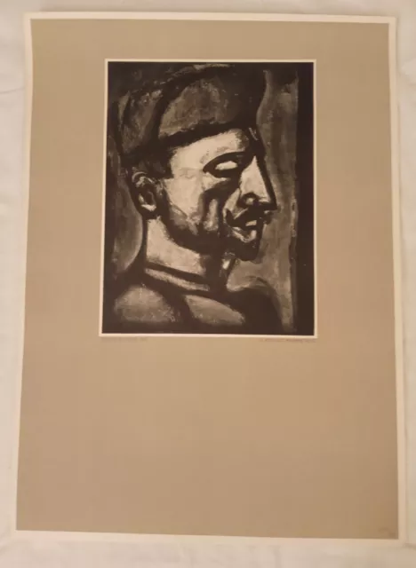 RARE AFFICHE G. ROUAULT LITHO 2e BIENNALE DE MENTON 1953 AVANT LA LETTRE MOURLOT