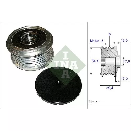 INA Poulie roue libre, alternateur pour FORD MAZDA 535 0090 10