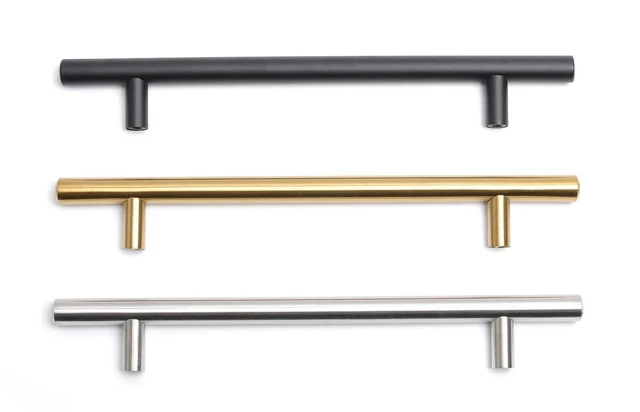 Brushed T BAR KITCHEN DOOR HANDLE CABINET DOOR CUPBOARD DRAWER FURNITURE PULL UK