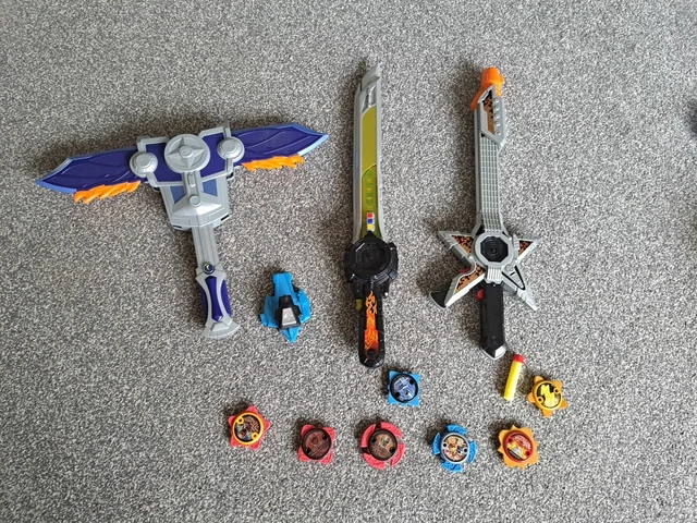 POWER RANGERS SUPER Ninja Steel Sword Rockstar Guitar Blaster Star ...