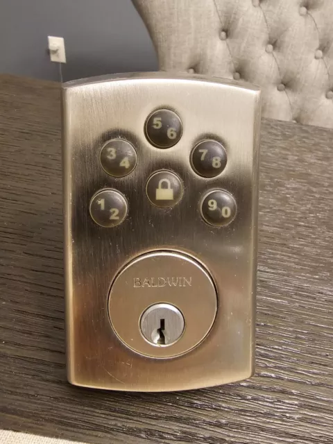 BALDWIN Keyless Entry Deadbolt Lock Satin Nickel Keypad Lock Free Shipping