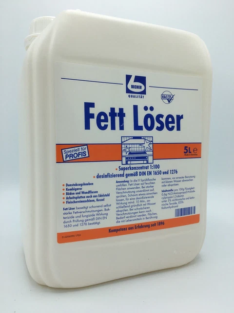 Ultraschallreiniger Konzentrat – 1 Liter, Alkalisch, Für Öl, Ruß, Fett, Schmuck