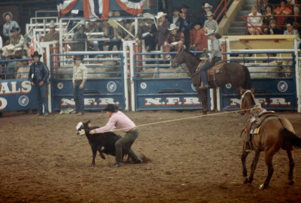 COWBOY COMPETING IN The 1973 National Rodeo Finals Oklahoma City OLD ...