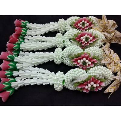 Pair Garland Long Hang Thai Wedding Ceremony Dahlia Flower Artificial  Fabric