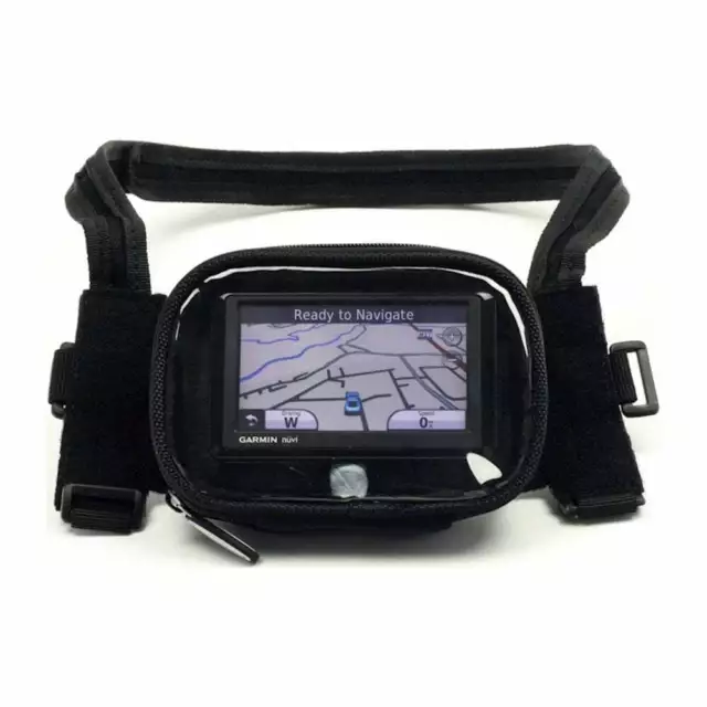 BikeTek Waterproof Motorcycle Handlebar Yoke Mounted Sat Nav Phone Pouch Holder