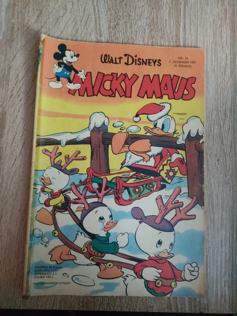 Micky Maus 1957 Nr 25 ,7 Dezember 1958  Mit Auto Sammelbild U .MM Klubgutschein