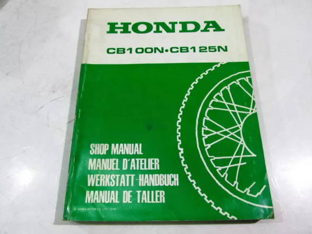 Manuel Revue Atelier Shop Manual Werkstatt Handbuch Honda Cb 100 125 N 6610700