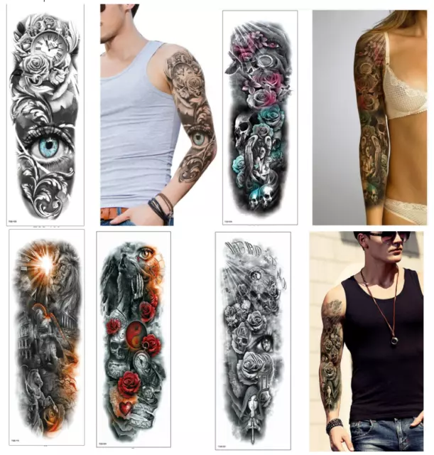 Temporary Tattoos Sticker Full Sleeve Body Art Men Women Fake tattoo