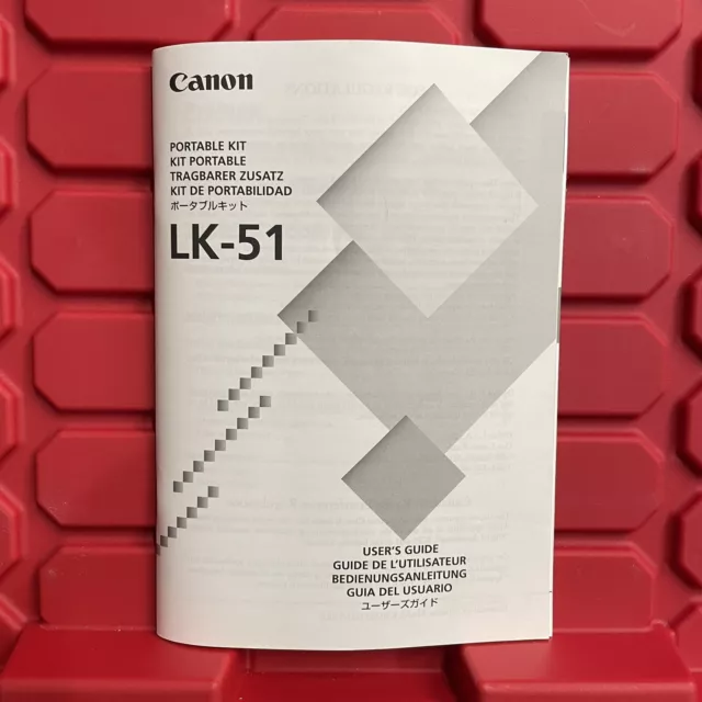 Canon LK-51 Portable Kit Replacement Users Guide Manual Pre Owned 2003