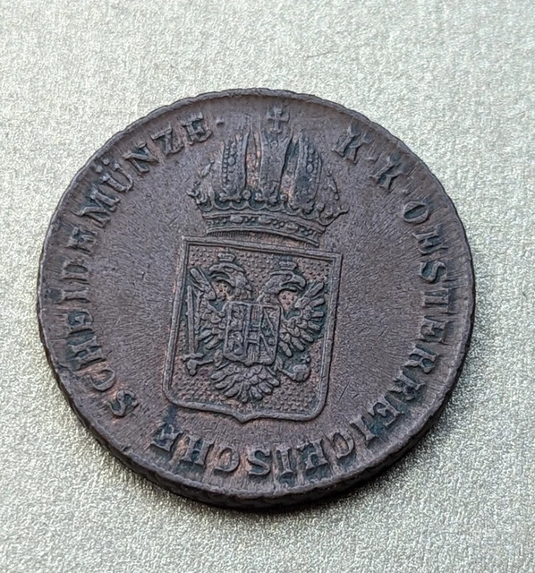 1816 AUSTRIA 1 Ein Kreuzer Austro Hungarian Empire Emperor FRANZ Copper Coin