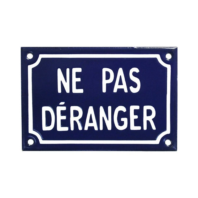 Plaque De Rue émaillée 10x15cm ENTRÉE DES ARTISTES - Faite Au Pochoir, Métal