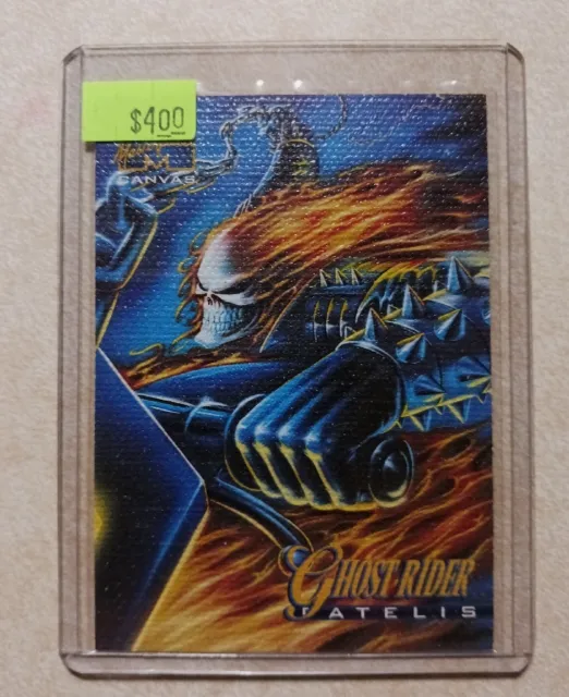 1995 Marvel Masterpieces Canvas Ghost Rider Insert Card #8 Patelis