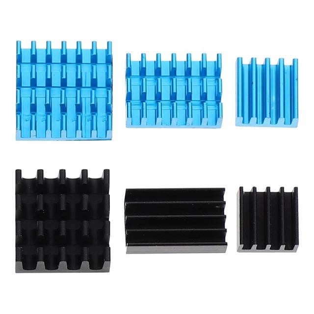 6 pz radiatore alluminio pinna dissipatore di calore radiatore alluminio radiatore metallo adesivo