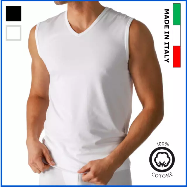 Maglietta smanicata in cotone intima da uomo senza maniche smanicato canottiera