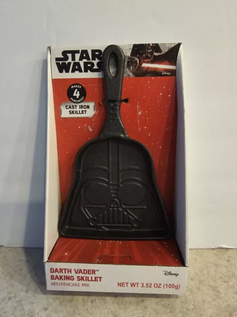 Disney Star Wars Holiday Darth Vader Cast Iron Baking Skillet With Pancake Mix
