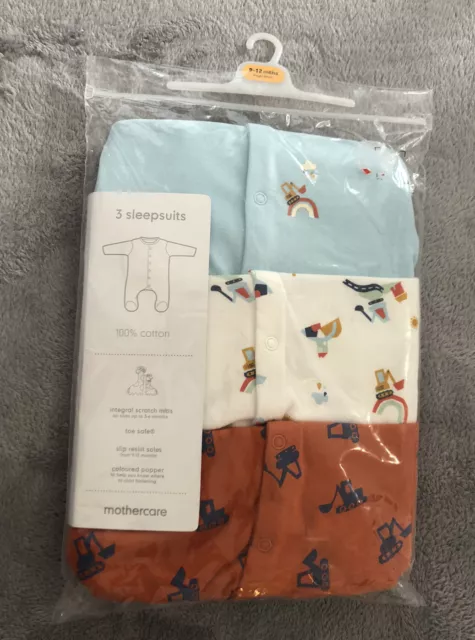 baby boys sleepsuits 9-12 months