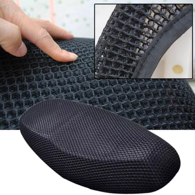 1Pc Anti-Slip 3D Mesh Fabric Breathable Waterproof Motorcycle Scooter Seat Cover