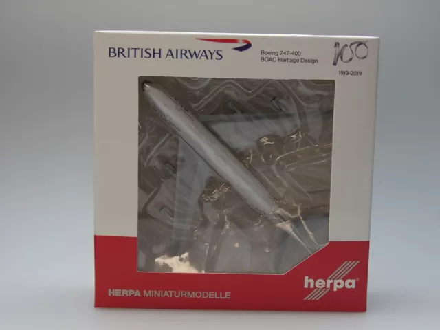 Herpa Wings Boeing 747-400 British Airways, BOAC Heritage - 533317 - 1:500