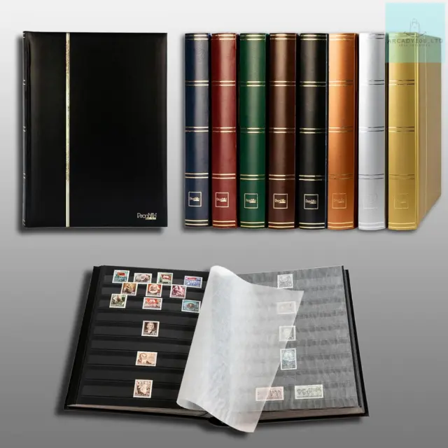 Prophila Stockbook stamp album new 60 black pages, black cover