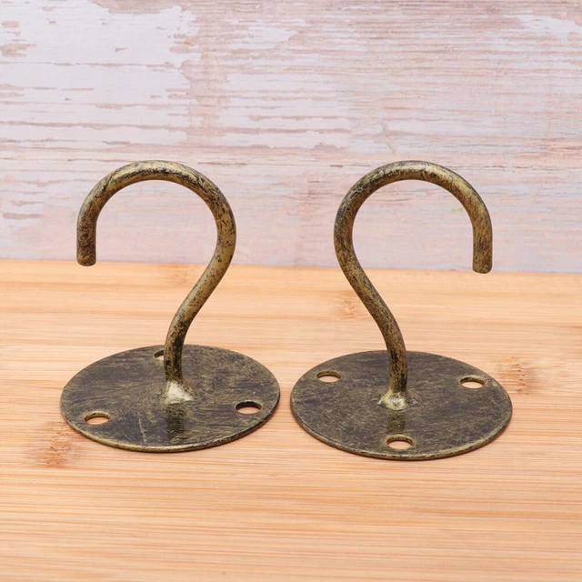 2 PCS Plant Ceiling Hook Porch Hanging Hook Metal Ornament Hooks Flowerpot